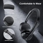 Upgrade ANC & ENC Wireless Headset with Mic for Work(Flip-to-Mute & Dongle) - Image 8