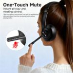 AOC Wireless Headset with Mic for Work, Bluetooth 5.4 Computer Headphones - Image 7